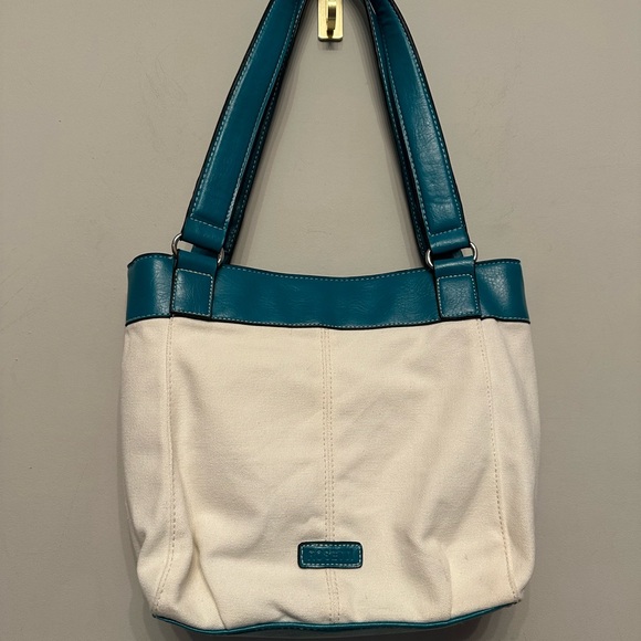 Vintage Y2K Era Rosetti Teal and Cream Floral Shoulder Bag - Picture 6 of 9